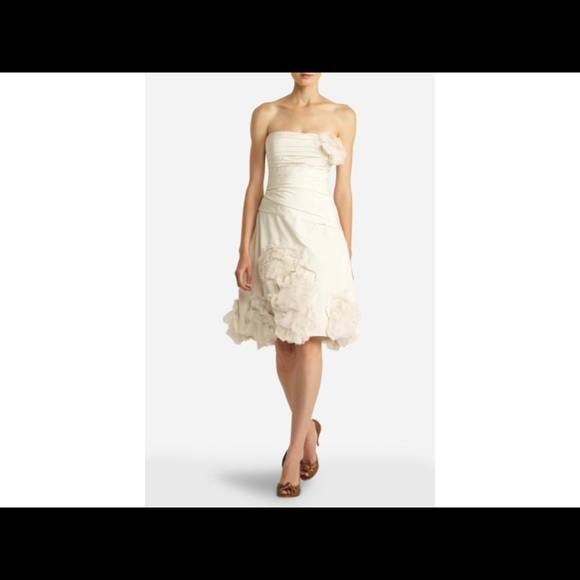 BCBG Max Strapless Appliqué Dress NWT - Picture 4 of 7